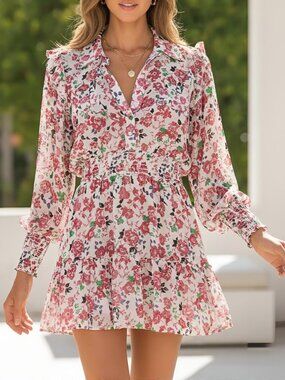 Misa Los Angeles Niamat Peony Floral Mini Dress XS